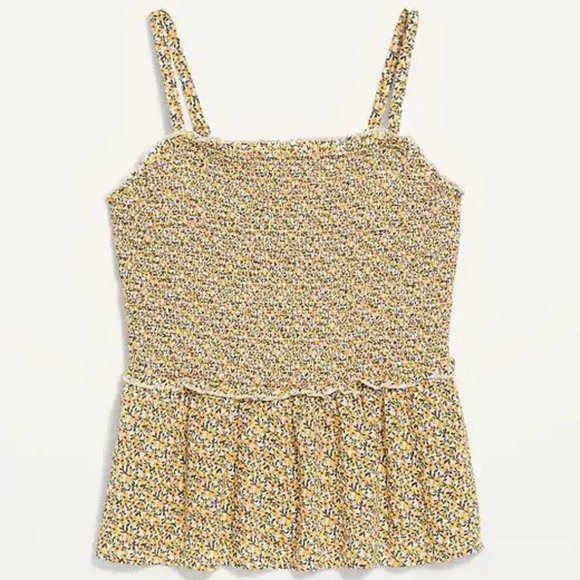 Old Navy Tops - Old Navy Smocked Floral Sleeveless Swing Top for Women